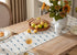 72 Inchs Caflife Boho Table Runner Long for Modern Farmhouse Room Home Decor, Blue and Beige Coffee Table Runner