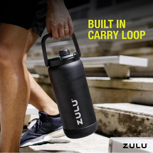ZULU Goals 64oz & 101oz Vacuum Insulated Stainless Steel Water Bottle | Reusable Jug Thermoses with Carry Handle