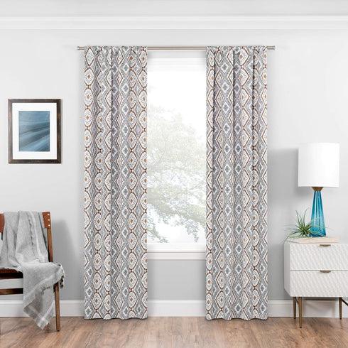 ECLIPSE Morrow Room Darkening Curtains for Bedroom, 37" x 63" Thermal Insulated Light Blocking Single Panel