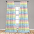 Lunarable Polka Dot Window Curtains - Colorful Rainbow Circles Design, Lightweight Decor 2-Panel Set, 28" x 63"