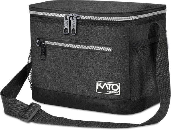 Tirrinia Insulated Lunch Box for Men/Women, Leakproof Lunch Bag for School Work, Charcoal Soft Cooler