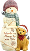 Pavilion Gift Company 5 Inch Collectible BirchHearts Snowman Figurine, "Friends are Always by Your Side"