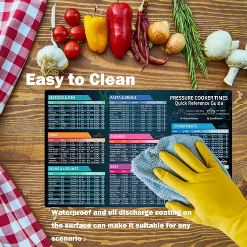 Air Fryer & Instant Pot Magnetic Cheat Sheet Set, Muulaii Cook Times Chart, Quick Reference Guide