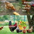 35.5lnch Hanging Chicken Feeder, Foldable Chicken Vegetable Fruits Feeder with Shepherds Hook, Poultry Feeding Holder