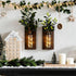 2 Pack Heiple Wood Glass Wall Sconces, Farmhouse Planters for Indoor Plants, Rustic Decor for Living Room, Hanging Vase