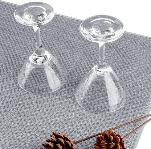 2 Pack Dish Drying Mats for Kitchen, Microfiber Drying Rack Pad, Kitchen Counter Mat - 18X16 Inch