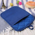100% Cotton with Silicone Kitchen Pot Holder, Heat Resistant Coaster Potholder Oven Mitts Set of 2 Blue