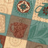 40" 44" Covers For The Home Deluxe Elastic Edged Flannel Backed Vinyl Fitted Table Cover - Global Coffee Pattern