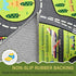 72"x48" City Life Car Play Rugs, Educational and Fun Urban Road Play Mat for Kids, Non-Slip Playmat with Streets