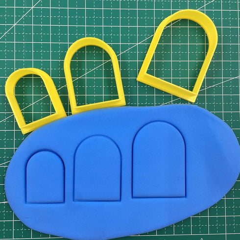Set of 3 Arch Clay Cutter Set, Cookie Cutter, 3D Polymer Clay Cutter for Crafts
