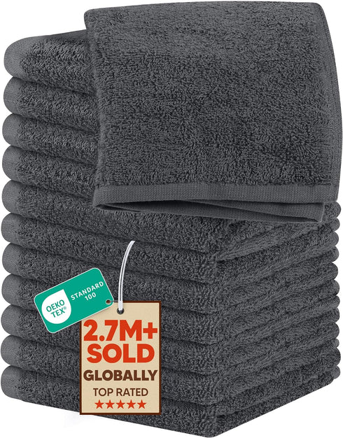 Utopia Towels 12 Pack Cotton Washcloths Set, 100% Ring Spun Cotton, Premium