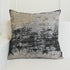 THE-TINOART Sparkling Gold and Grey Modern Throw Pillow Covers 18x18, Luxury Jacquard Pillow