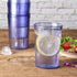New Star Foodservice Restaurant-Grade Beverage Tumblers, Blue, Set of 12, 8 oz