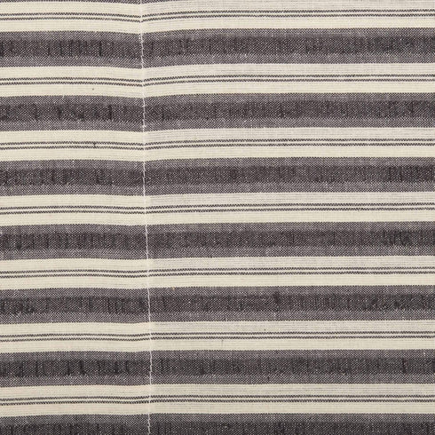 VHC Brands Ashmont Farmhouse Stripe Pillow Case Set of 2, Charcoal Grey and Ivory/Creme, King Size