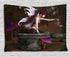 Ambesonne Tale Tapestry, Dimensional Mythical Creature Design, Wide Wall Hanging for Bedroom, 80" X 60", Red Purple Grey