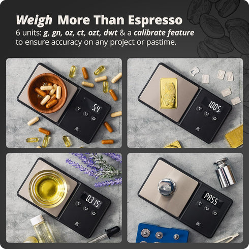 Digital Espresso & Coffee Scale by Greater Goods - 750 x 0.1g, Mini Scale for Jewelry and Food