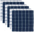 DII Nautical Blue Basic Terry Collection Windowpane Dishcloth Set, 12x12, 6 Piece