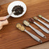 Accurate 18/8 Stainless Steel Measuring Spoons, Heavy Duty Set of 6 with Ring Connector, Dark Grey