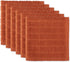 DII Basic Terry Collection Solid Windowpane Dishcloth Set, 12x12, Spice, 6 Piece