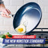 Blue Diamond 10" Nonstick Frying Pan Skillet - PFAS & PTFE-Free Ceramic, Dishwasher Safe, Blue