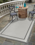 Unique Loom Outdoor Border Collection Area Rug, Border, 2' 2" x 3' 1", Gray/Silver