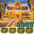 Brightown Christmas Lights Battery Operated, 4 Pack Total 66 FT 200 LED