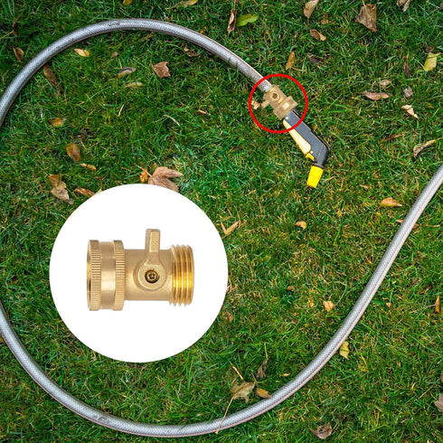 Xiny Tool Brass Garden Hose Shut Off Valve | Heavy Duty 3/4 Inch Solid Brass with 4 Extra Rubber Washers