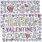 Iconikal Color-Your-Own 2-Sided Reversible Disposable Paper Place Mats, Valentine's, 14 x 10-inches, 22-Count