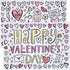 Iconikal Color-Your-Own 2-Sided Reversible Disposable Paper Place Mats, Valentine's, 14 x 10-inches, 22-Count