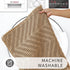 Boho Bathroom Floor Mat, Super Absorbent Non-Slip Washable Bath Mat, Quick Dry Shower Mats, Brown, 18"*30"