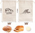 4 17.5 X11.5 Inches Augshy Linen Bread Bags for Homemade Bread Container, Pcs Unbleached & Reusable Bread Storage