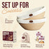 2 9" Superbaking pcs Banneton Bread Proofing Basket, Splinter-Free Round Rattan Bread Basket with Liners, Sourdough