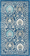 SAFAVIEH Evoke Collection 2'2" x 4' Boho Accent Rug, Blue/Ivory EVK251C - Non-Shedding for Living Room Bedroom