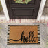 Black and Tan Outdoor Rug 24"x35", Washable Reversible Striped Door Mat, Hand-Woven Farmhouse Throw Rug
