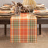 13"x70" Elrene Home Fashions Hawley Plaid Harvest Fall/Thanksgiving Cotton Console Centerpiece/Table Runner