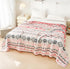 MEJU 100% 3 60 80 Boho Indian Pink Gray Retro Southwest Muslin Reversible Blanket for Bed Sofa Couch Combed Cotton