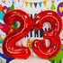 40 Inch Red Big Number 2 Birthday Party Decoration - Foil Polyester Film Balloons for Anniversary Party Wedding for