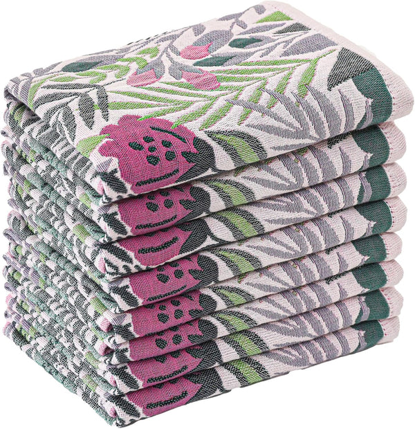 Kitchen Towels Set of 8 100% Cotton Hand Towels Dish Towels with