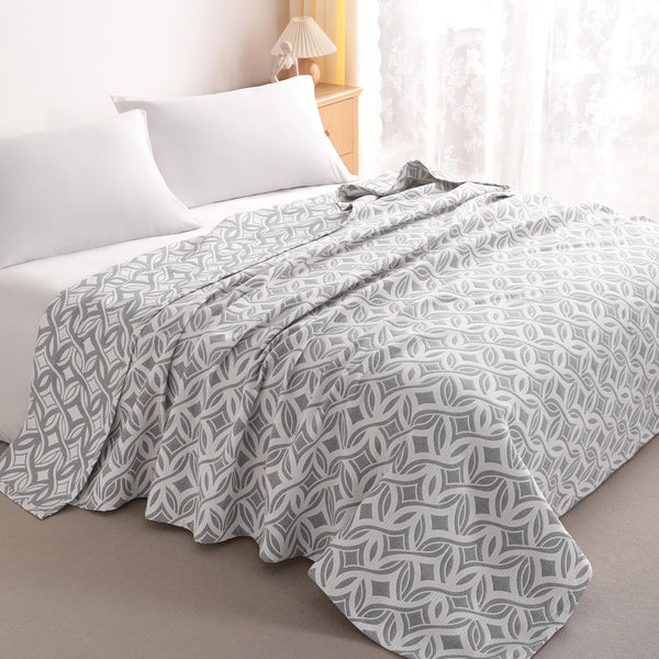 NTBAY 3 Layers Cotton Muslin 88x92 Queen Bed Blanket, Super Soft Breathable