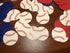 Red&Blue&White 100Pcs Baseball Confetti, Baseball Party Table Decorations for Baby Shower Birthday Party Supplies