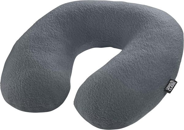 Comfort Neck Travel Pillow - Gray, Airplane Pillow and Cervical Neck Pillow for Kids + Adults by Lewis N. Clark