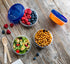 Elegant Disposables Twist Top Deli Containers Food Storage Containers Blue Screw on Lid Reusable Stackable Leakproof Airtight, pack of 10-8 oz containers
