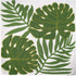 Embroidery Throw Pillow Covers 18x18 - 100% Cotton Canvas Cushion Cover with Tropical Green Leave Design