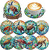 8 Pieces Diamond Art Painting Coasters Kit, Sea Turtle Diamond Art Coaster,