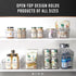 BINO Plastic Storage Bins, Medium - Shallow | THE HANDLER COLLECTION | Multipurpose Organizer for Kitchen Pantry, Clear