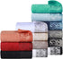 6 Set, 2 2 2 Superior Piece Cotton Towel Floral Jacquard Dobby Border, Quick Dry, Decorative Bathroom, Shower, Bath