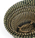 Woven Seagrass Belly Basket for Storage, Plant Pot Basket, Laundry, Picnic, and Grocery Basket (Medium, black strips)