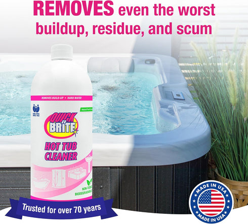 32 oz. (Packaging Quick 'n Brite Heavy Duty Hot Tub Cleaner - Non-abrasive Cleaning Gel, May Vary)