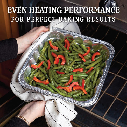 PLASTICPRO Disposable 10'' X 10'' X 3'' Aluminum Tin Foil Baking Pans - Perfect for Cakes, Breads, Lasagna