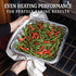 PLASTICPRO Disposable 10'' X 10'' X 3'' Aluminum Tin Foil Baking Pans - Perfect for Cakes, Breads, Lasagna